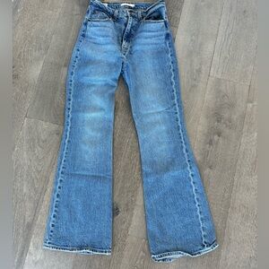 70 Levi’s high rise flare jean